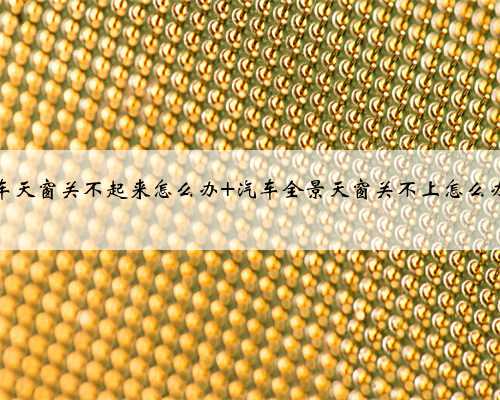 车天窗关不起来怎么办 汽车全景天窗关不上怎么办