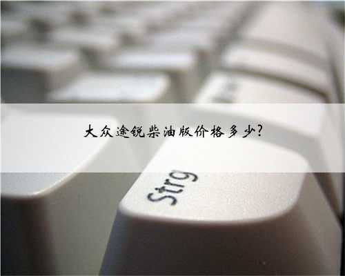 大众途锐柴油版价格多少?