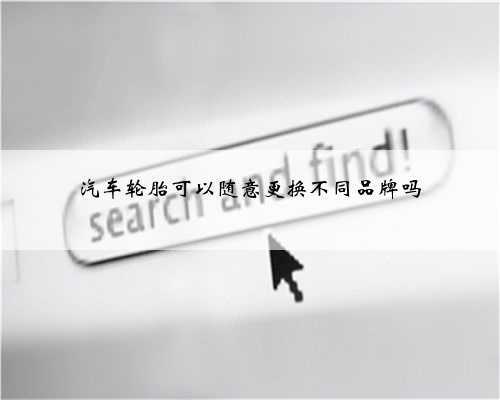 汽车轮胎可以随意更换不同品牌吗