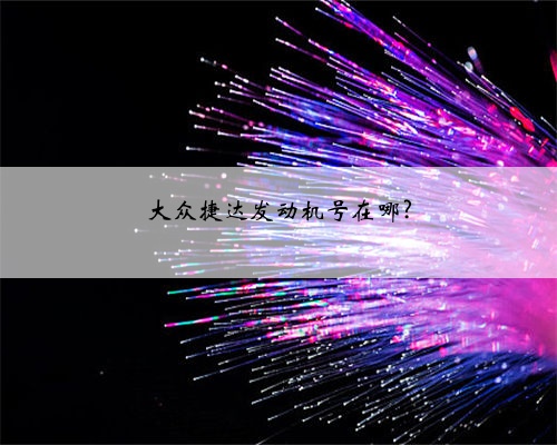 大众捷达发动机号在哪?
