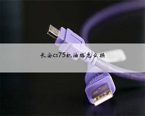 长安cs75机油格怎么换