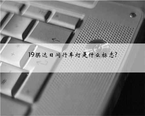 19骐达日间行车灯是什么标志?
