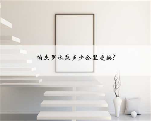 帕杰罗水泵多少公里更换?