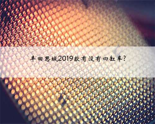 丰田思域2019款有没有四缸车?