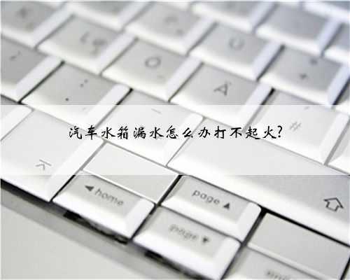 汽车水箱漏水怎么办打不起火?
