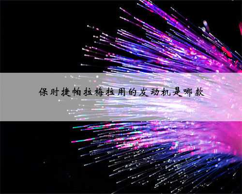 保时捷帕拉梅拉用的发动机是哪款
