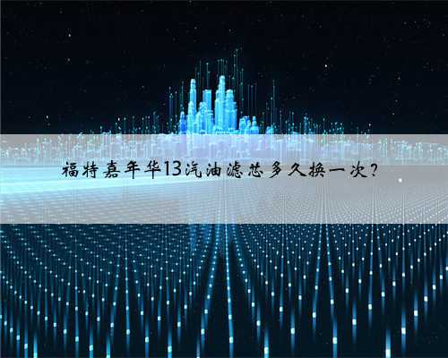 福特嘉年华13汽油滤芯多久换一次？