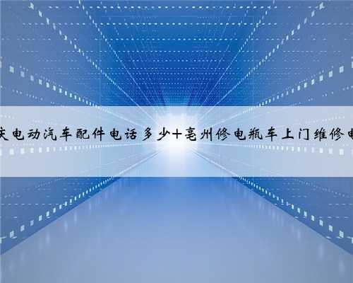 <b>安庆电动汽车配件电话多少 亳州修电瓶车上门维修电话</b>